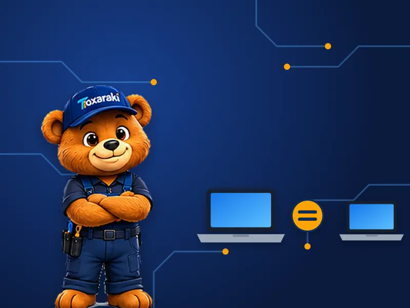 Dois notebooks separados por um sinal de igual, mostrando que notebook e laptop hoje são a mesma coisa.